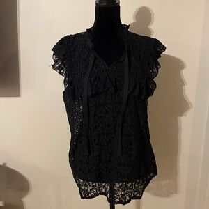 Who What Wear Lace Sleeveless Blouse